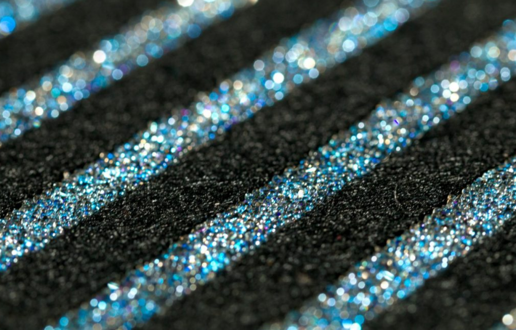Crystal Moonlight Blue Black. Panel: Black