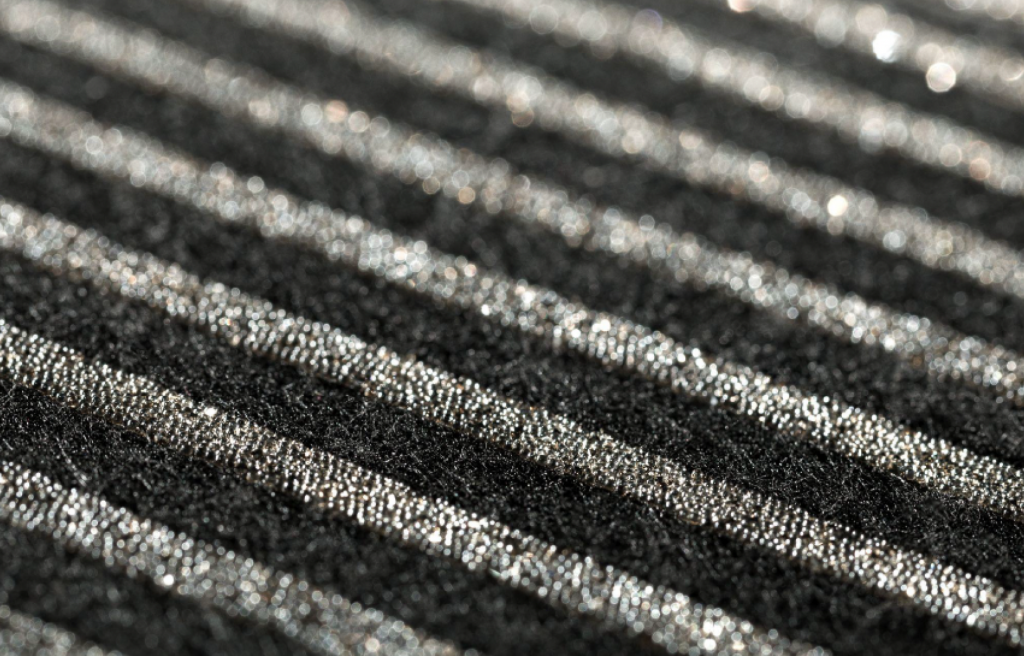 Crystal Comet Argent Light Black. Panel: Black